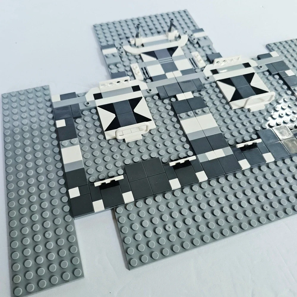 LEGO Custom MOC Baseplate Diorama Grey White Black Star Wars Style Build 2370